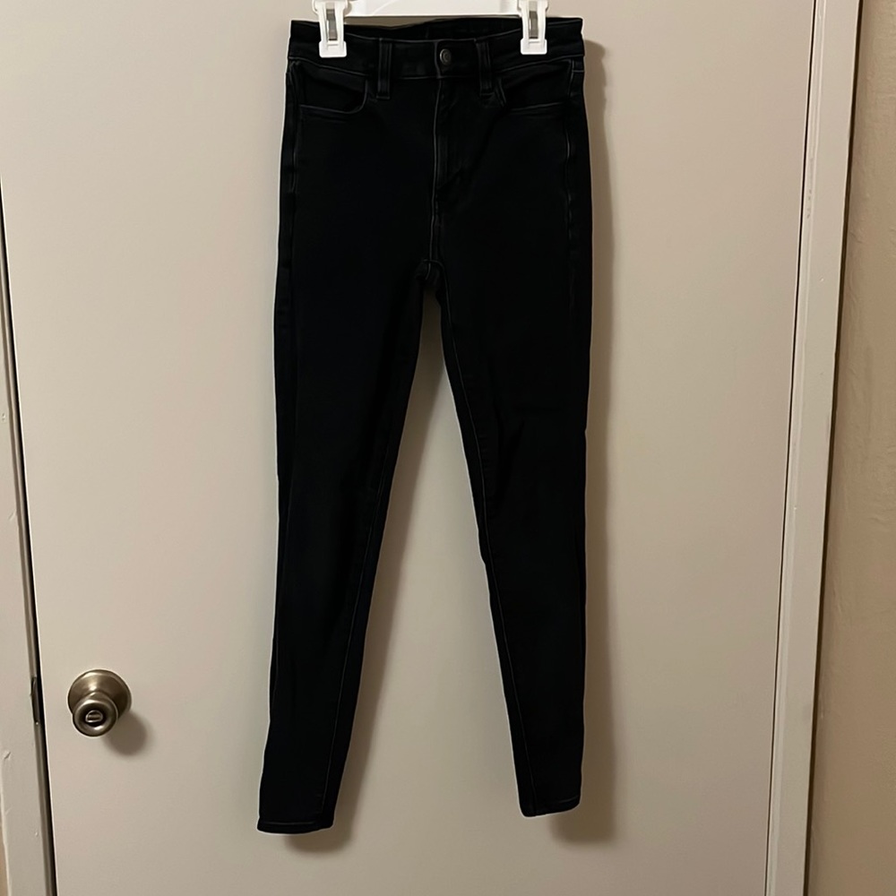 Black high rise jeggings size 2